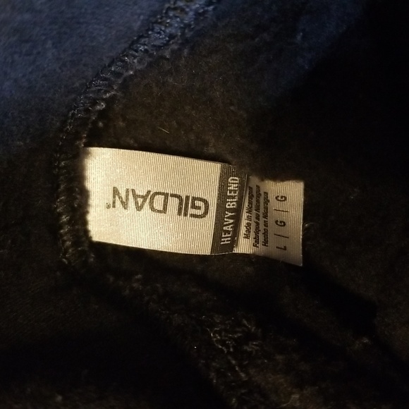 Gildan Heavy Blend AFC Avation Gin Black Electro Black Hoodie Sweatshirt - Picture 12 of 13